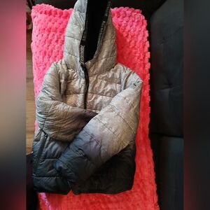 Abercrombie Kids Two-Tone Gray and Black Puffer Jacket. Sz 11/12.